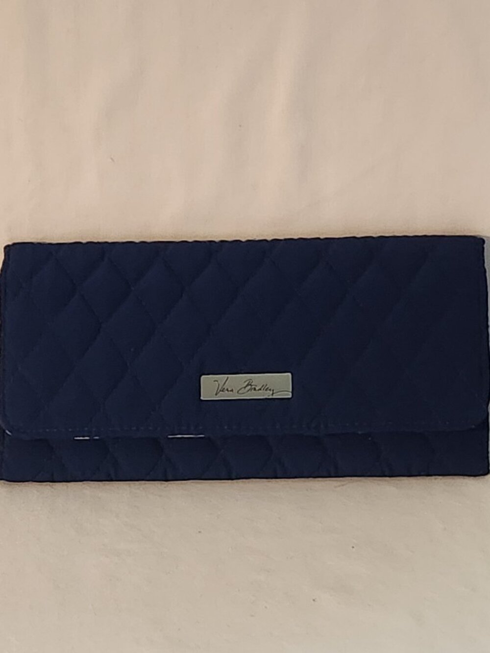 Vera Bradley wallet navy floral inside VGUC